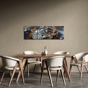 Tablou cu brățara din picături de apă (cu ceas) (90x30 cm)