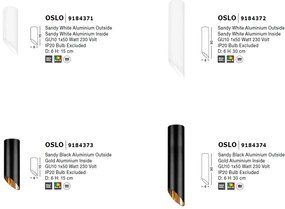 Spot aplicat design modern OSLO alb, H-15cm NVL-9184371