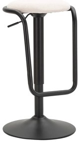 Scaun de bar alb/negru cu înălțime ajustabilă tapițat (înălțime șezut 61 cm) Destiny – Mauro Ferretti