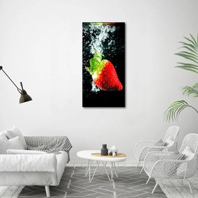 Tablou pe pânză canvas Strawberry sub apa