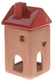 Lampă ceramică pentru aromaterapie Red House, 7,5 x 15 x 7,5 cm