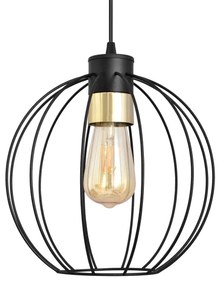 Lustră pe cablu STARLIGHT 1xE27/15W/230V neagră/aurie