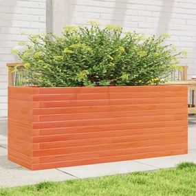 vidaXL Jardinieră grădină, maro ceruit, 110x40x46 cm, lemn masiv pin