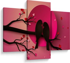 Tablou - Păsări îndrăgostite (90x60 cm)