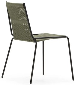 Scaune de dining verzi stivuibile 2 buc. din metal Emily – Marckeric