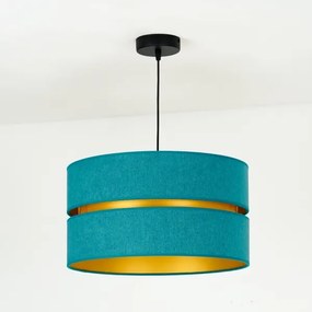 Lustră pe cablu Duolla DUO 1xE27/15W/230V d. 40 cm turcoaz/auriu