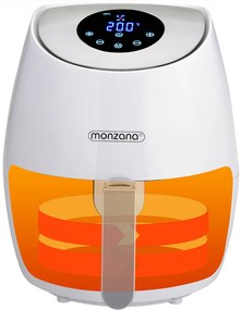 Deuba Cuptor cu aer cald FRYER 1 alb - 9 in 1 cu ecran tactil 1485 W 3,6 l