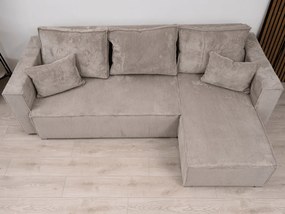 Canapea extensibila cu colt bilateral SMART COSARO albastru inchis + 2 perne GRATUITE