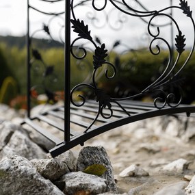 Pod decorativ de grădină, metal negru, RENAL