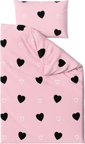Lenjerie de pat policoton CORAZON POLY roz Dimensiune lenjerie de pat: 70 x 90 cm | 140 x 200 cm