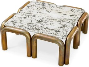 Masuta Cafea LUX cu Blat din Marmura, Sunwood