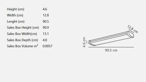Plafoniera LED design liniar Wilmington 90,5cm
