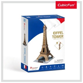 PUZZLE 3D TURNUL EIFFEL (NIVEL MEDIU 39 PIESE)  - CUBICFUN (CUC044H)