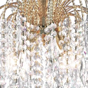 Lustra cristal suspendata design elegant Waterfall gold 5L 5175-5 SRT