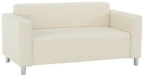 Canapea 2 locuri piele ecologica HOMKER bej, 140/63/78 cm