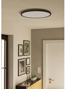 Plafonieră LED dimabilă de exterior Eglo 901455 ROVITO-R 16,8W/230V d. 50 cm IP44 negru + telecomandă
