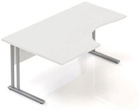 Masa ergonomica Visio 160 x 100 cm, stanga, alba