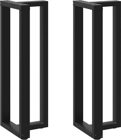 vidaXL Picioare de masă de bar în formă de T, 2 buc., negru, 40x35x(110-111) cm, oțel