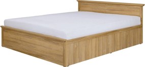 Pat LEON MZ21 160x200, stejar grandson, DTD laminat, cu somiera