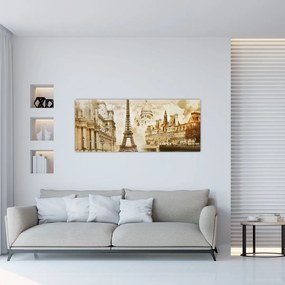 Tablou - Monumente din Paris (120x50 cm)