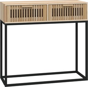 vidaXL Masă consolă, 80x30x75 cm, lemn prelucrat și fier