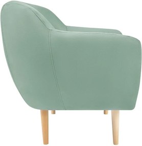 Fotoliu cu tapițerie din catifea Mazzini Sofas Sardaigne, verde mentol