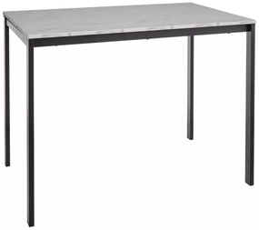 Masa Mario marmura alba/negru L100xl60 cm