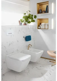 Bideu suspendat, Villeroy&amp;Boch Finion, 37.5x56cm, Alb Alpin CeramicPlus, 446500R1