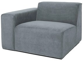 Modul pentru canapea gri cu tapițerie din catifea reiată (cu colț pe partea stângă ) Sting – Scandic