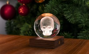 Lampă de masă cu motiv laser 3D, multe variante - Gingko Motiv: craniu