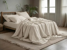 Lenjerie de pat din muselin Mussari bej deschis Dimensiune lenjerie de pat: 2 buc 70 x 90 cm | 200 x 220 cm