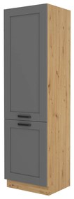 Dulap de bucătărie pentru alimente Lucid 60 DK 210 2F (Stejar artisan + dustgrey). 1045613