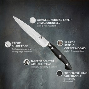 Seria Executive-Plus, cuțit universal de 6", oțel damasc 61 HRC
