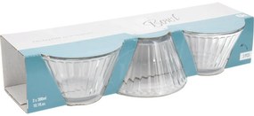 Set de boluri de sticlă EH Stripes 3 buc, 300 ml