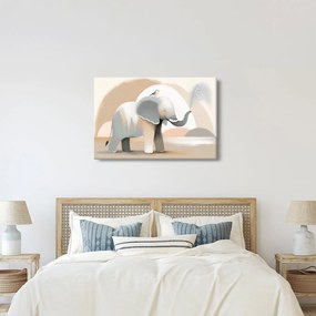 Tablou - Elefant în culori pastel (90x60 cm)
