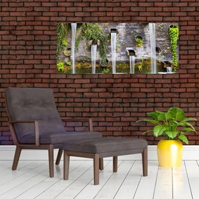 Tablou - Zid de piatră, Hamburg, Germania (120x50 cm)