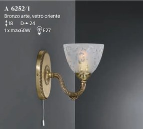 Aplica de perete din alama 1 brate design italian 6252
