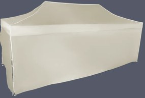 Pavilion de grădină  3x6m – din aluminiu, 4 pereţi laterali, Bej