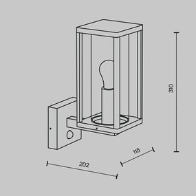 Aplica cu senzor de miscare iluminat exterior IP54 Cell