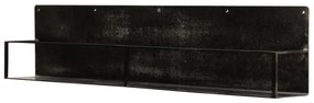 Raft negru, din metal, L100cm, Ferrum