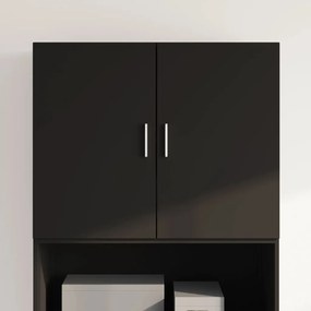 vidaXL Dulap de perete, negru, 80x42,5x64 cm, lemn compozit
