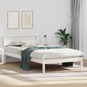 vidaXL Cadru de pat Alb 75 x 190 cm Lemn de brad