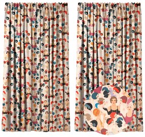 Set 2 draperii 160 x 240 cm, blackout 60%, print modern, Kidizi My Fair Lady, multicolor, draperii sufragerie sau dormitor
