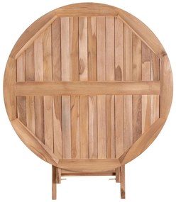 Masă de grădină Oviedo, tec, natural 100x75 cm