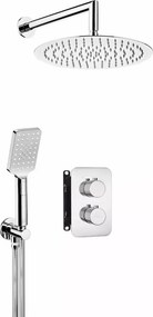 Sistem de dus cu termostat incastrat Deante Box crom