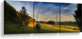 Tablou - Lunca de munte (cu ceas) (90x30 cm)