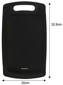 Set cutite si ustensile de bucatarie Klausberg KB 7835, 12 piese, Otel inoxidabil, Negru