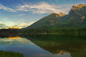 Fototapet lacul lângă munți