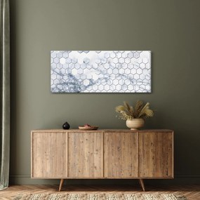 Tablou - Hexagoane marmură (120x50 cm)