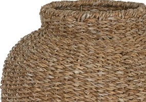 Vază decorativă înaltă din iarbă de mare împletită manual, 35×35×70 cm, „Kaia"